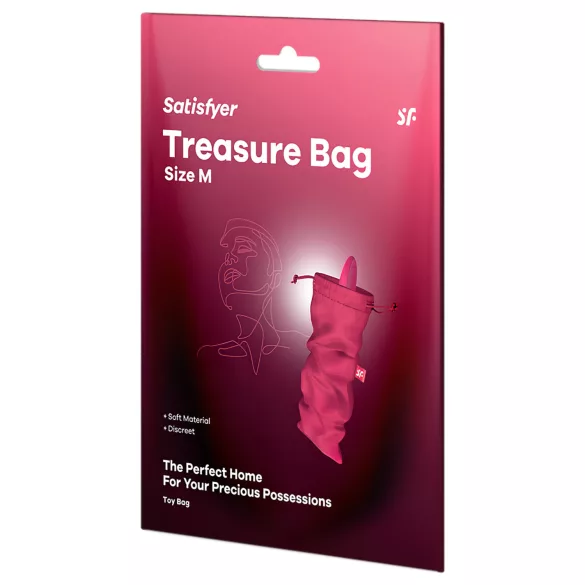 Satisfyer Treasure Bag M - diskret opbevaringstaske til sexlegetøj (pink)