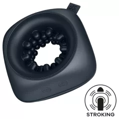  Satisfyer - penisring masturbator med vibration - genopladelig sort