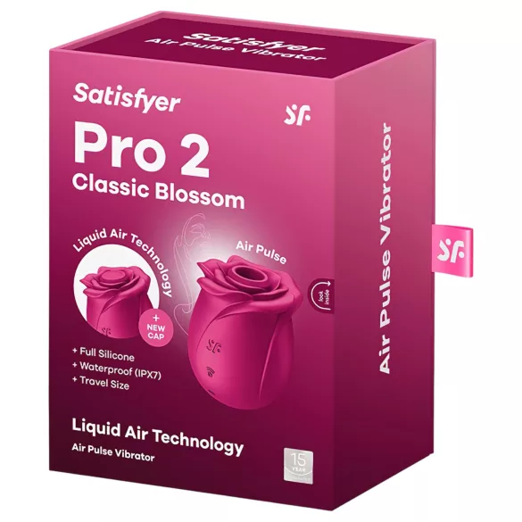 Satisfyer Pro 2 Classic Blossom - klitorisvibrator med lufttryk - rød