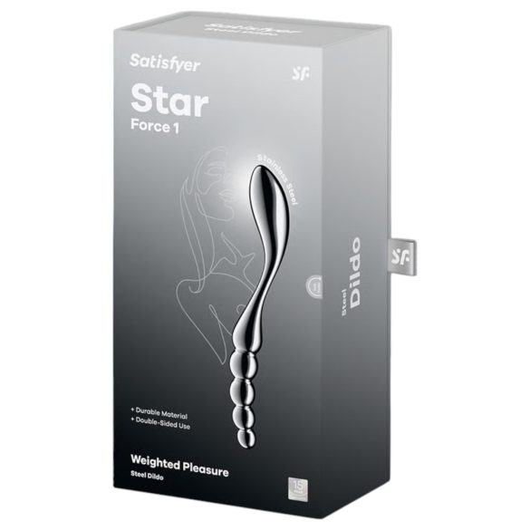 Satisfyer Star Force 1 - dildo med kugler - stål - sølv