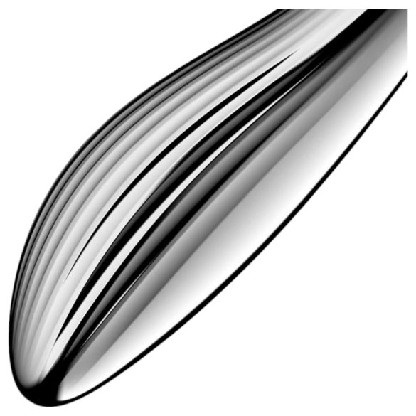 Satisfyer - dildo med riller - rustfrit stål sølv