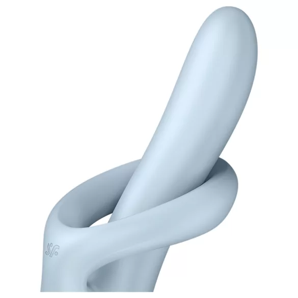 Satisfyer Heat Flex 4 - opvarmende vibrator med klitorisarm (blå)