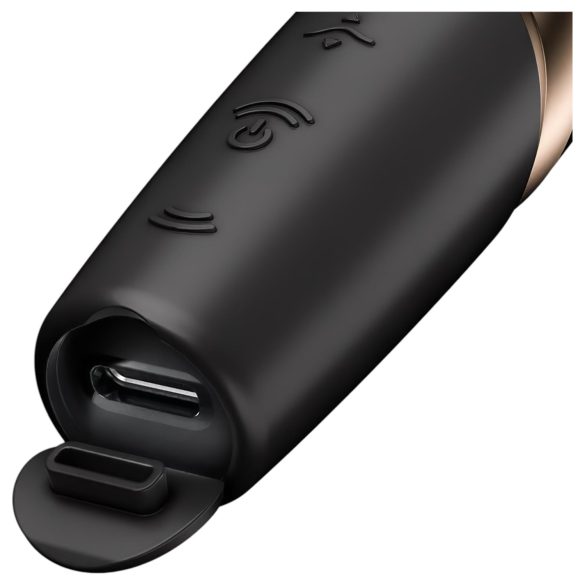 Satisfyer Perfect Kiss - læbestift vibrator - sort