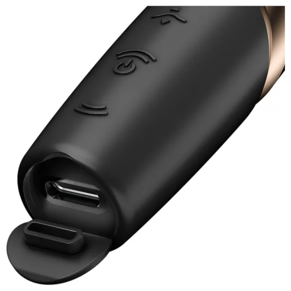 Satisfyer Perfect Kiss - læbestift vibrator - sort