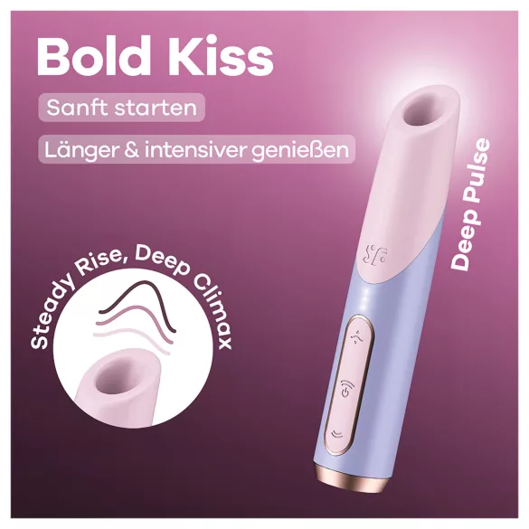 Satisfyer Bold Kiss - luftbølge‑læbestiftvibrator (lyserød)
