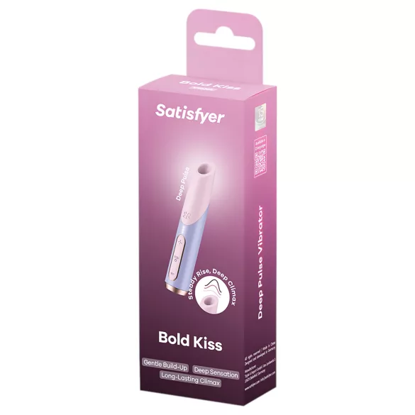 Satisfyer Bold Kiss - luftbølge‑læbestiftvibrator (lyserød)