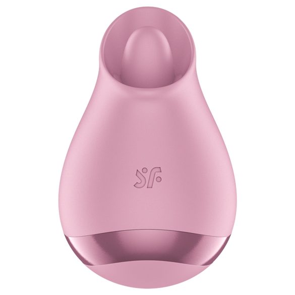 Satisfyer - klitorisvibrator med tungefunktion - silikone pink