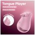 Satisfyer - klitorisvibrator med tungefunktion - silikone pink