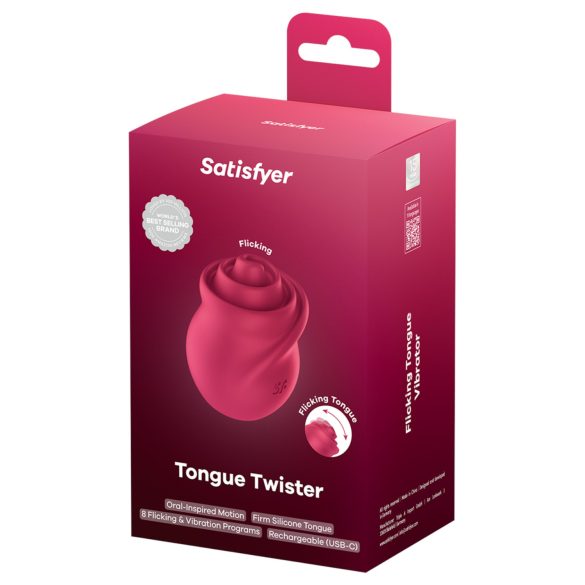 Satisfyer Tongue Twister - roterende tungestimulator til klitoris (pink)