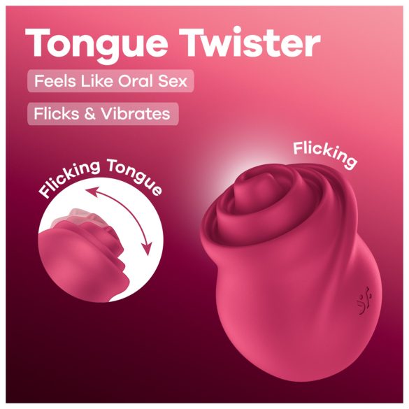 Satisfyer Tongue Twister - roterende tungestimulator til klitoris (pink)