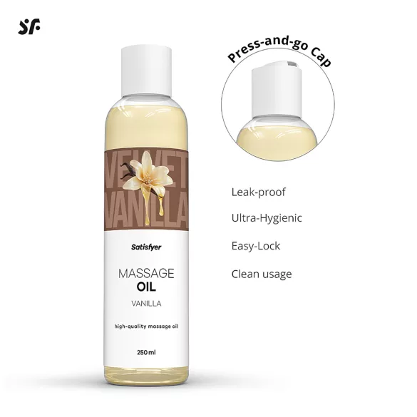 Satisfyer - massageolie - vanilje - 250ml