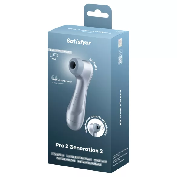 Satisfyer Pro2 Gen2 - klitorisvibrator med lufttryk - blå