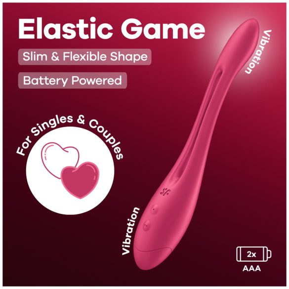 Satisfyer - parvibrator - fleksibel - silikone/pink