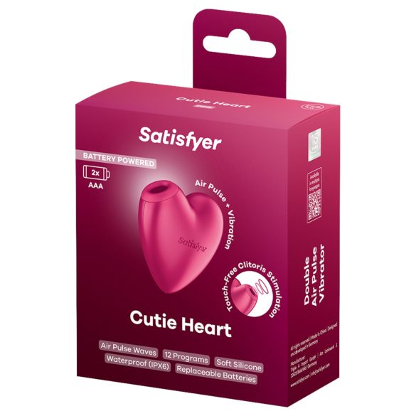 Satisfyer Cutie Heart - klitorisvibrator med lufttrykbølger - pink