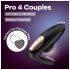Satisfyer Pro 4 Couples - parvibrator med trykbølgeteknologi - sort