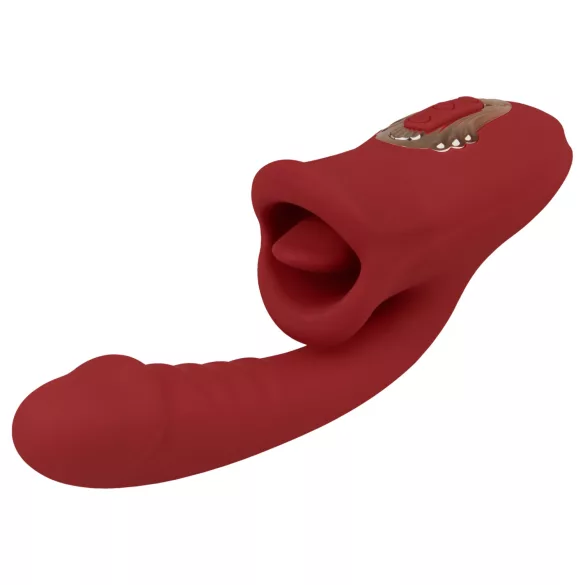 EIS Passion Lips - G-punktsvibrator med slikfunktion - rød