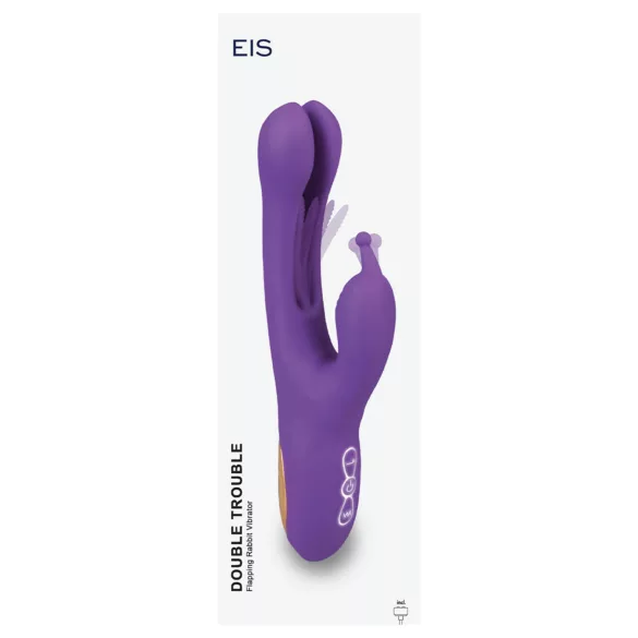 EIS - klitorisvibrator med bevægelig tunge og arm - silikon - lilla