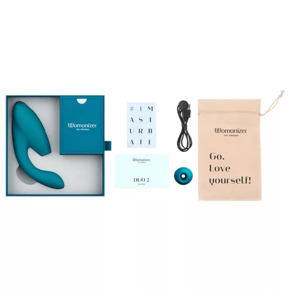 Womanizer - Duo 2 - G-punktsvibrator og klitorisstimulator - grøn