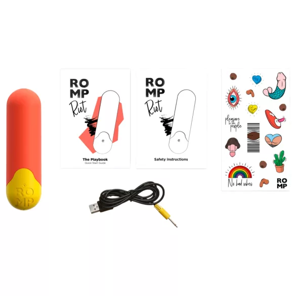 ROMP Riot - mini vibrator - kompakt - orange