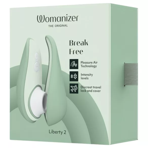 Womanizer Liberty 2 - klitorisvibrator med lufttryk - genopladelig - grøn