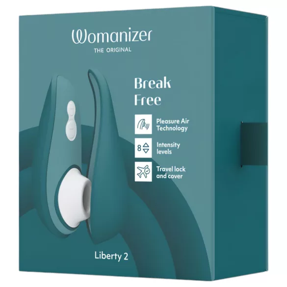 Womanizer Liberty 2 - klitorisvibrator med trykbølger - mørkegrøn