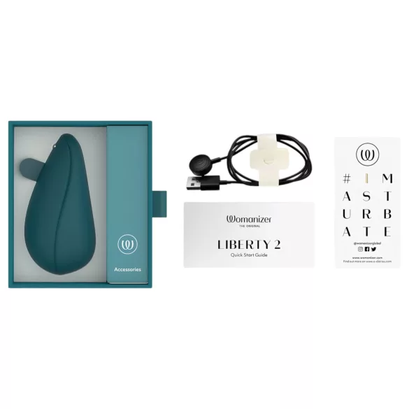 Womanizer Liberty 2 - klitorisvibrator med trykbølger - mørkegrøn