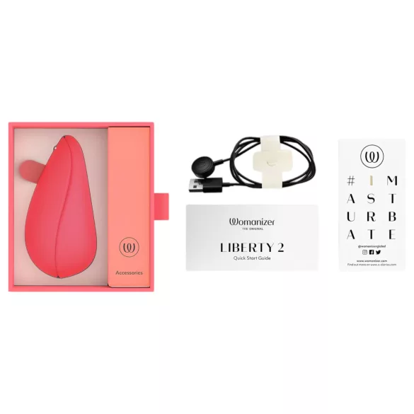 Womanizer Liberty 2 - klitorisvibrator med lufttrykbølger - genopladelig - pink