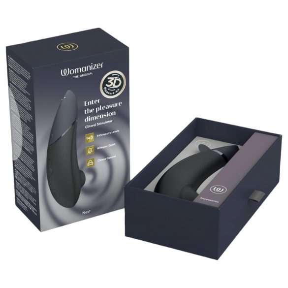 Womanizer Next - klitorisvibrator med lufttryk - genopladelig - sort