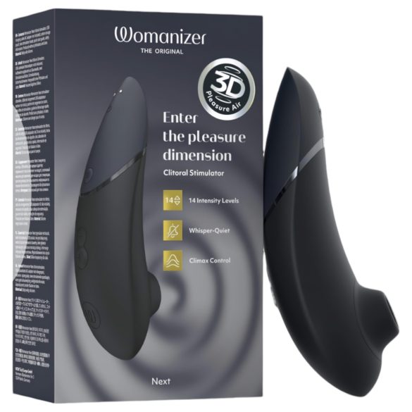 Womanizer Next - klitorisvibrator med lufttryk - genopladelig - sort