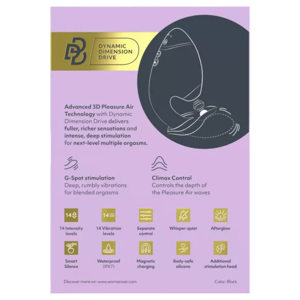 Womanizer Next Duo - 2-i-1 G-punktsvibrator (sort)