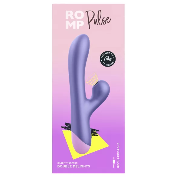 ROMP Pulse - G-punkts vibrator med lufttryks klitorisstimulator - lilla