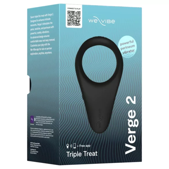 We-Vibe Verge 2 - App-styret vibrerende penisring til mænd (sort)
