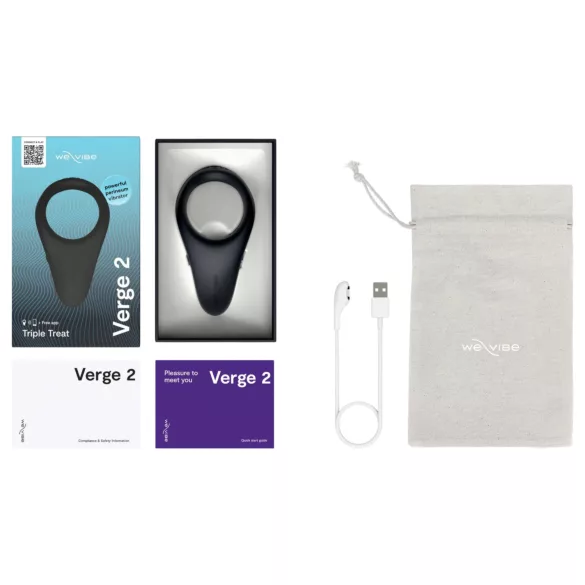 We-Vibe Verge 2 - App-styret vibrerende penisring til mænd (sort)