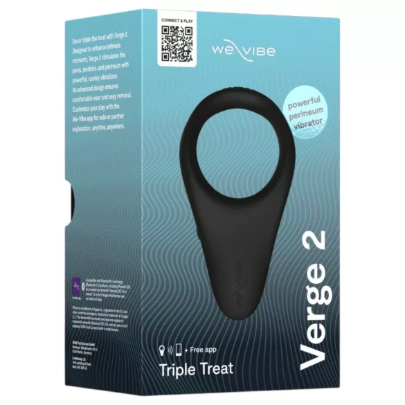 We-Vibe Verge 2 - App-styret vibrerende penisring til mænd (sort)