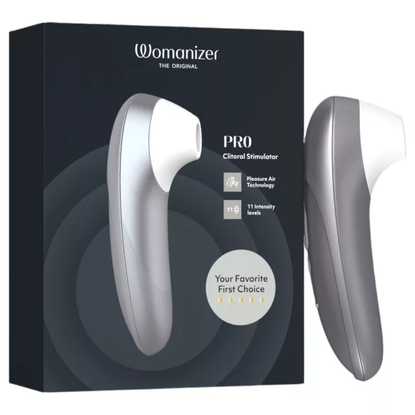 Womanizer Pro - trykbølge‑klitorisstimulator (grå)