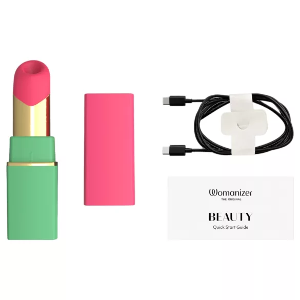 Womanizer Beauty - læbeformet luftbølgende klitorisstimulator (grøn)