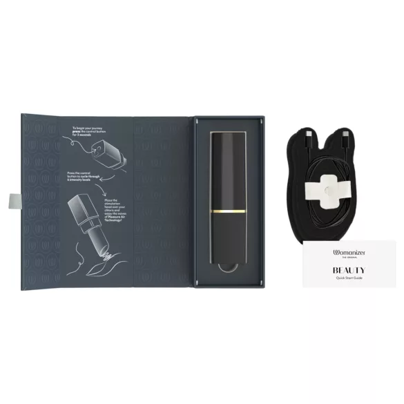 Womanizer Beauty - læbestiftsformet lufttryks-klitorisstimulator (sort)