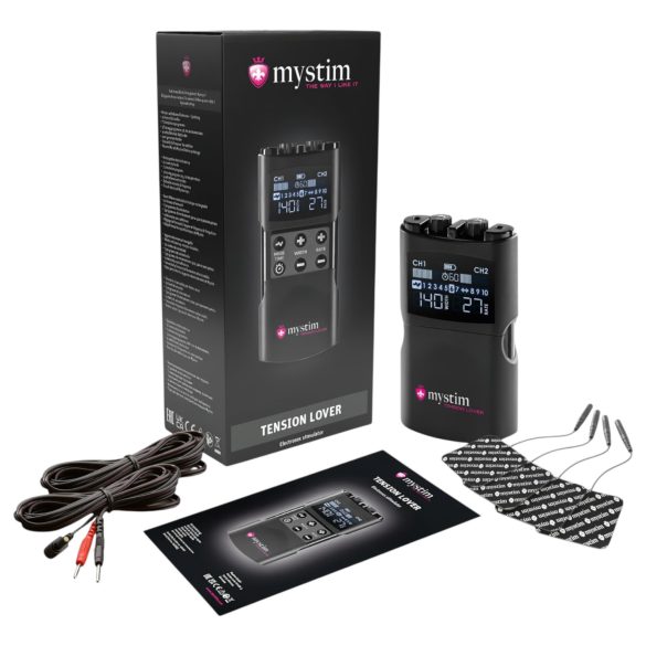 mystim Tension Lover 2 - digitalt elektro sæt (sort)