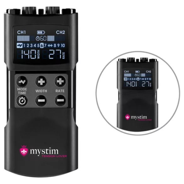 mystim Tension Lover 2 - elektrosex sæt - digital - sort