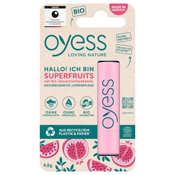 Oyess BIO - frugtsmag læbepomade
