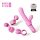 Magic Stick - vibrator med udskiftelige hoveder (pink)
