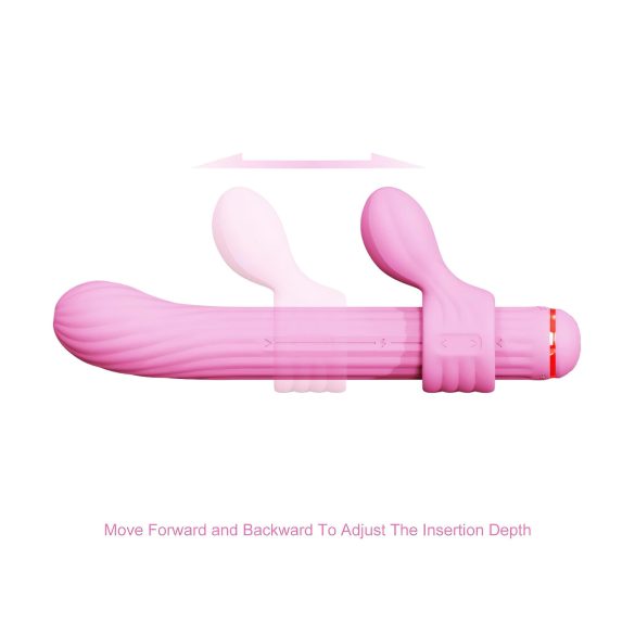 Magic Stick - vibrator med udskiftelige hoveder (pink)