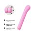 Magic Stick - vibrator med udskiftelige hoveder (pink)