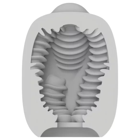VIBEGGS Twisty Tongues - vibratoræg masturbator - hvid