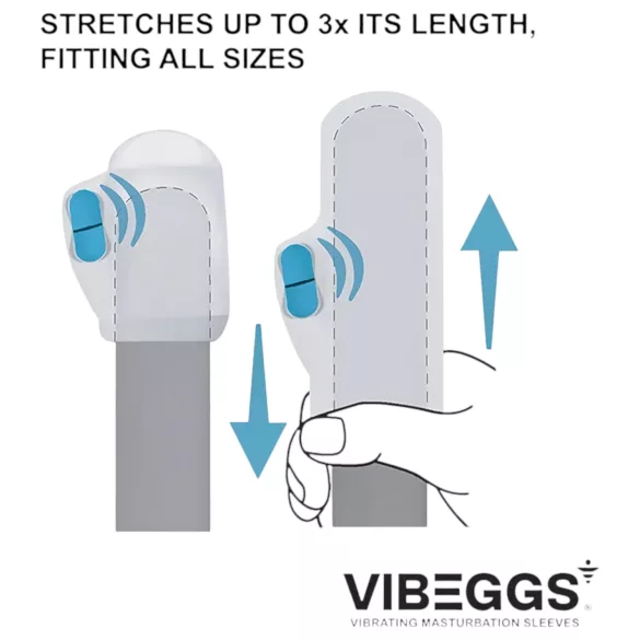VIBEGGS Twisty Tongues - vibratoræg masturbator - hvid