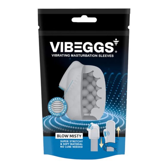 VIBEGGS - vibrerende æg-masturbator - hvid