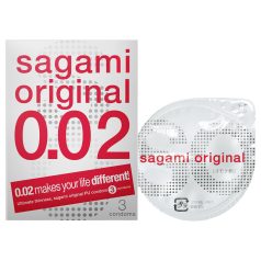 Sagami Original 0,02 - kondom - ultra tynd - 55mm (3 stk)