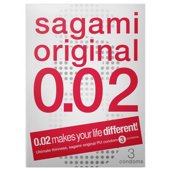 Sagami Original 0,02 - kondom - ultra tynd - 55mm (3 stk)