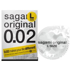 Sagami Original 0,02 L - kondom - ekstra tynd - 58mm (3 stk)