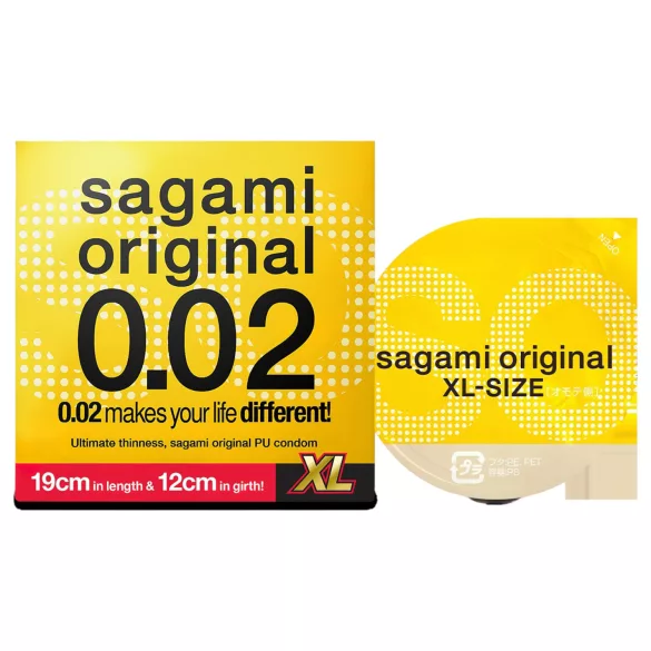 Sagami Original 0,02 XL - kondom - ekstra bred - 61mm - 1 stk